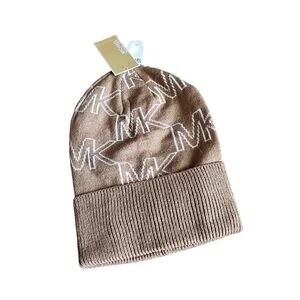 Michael Kors Brown Knit Beanie Hats